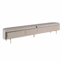 Evi Zwevend Tv meubel Taupe Mangohout 280cm