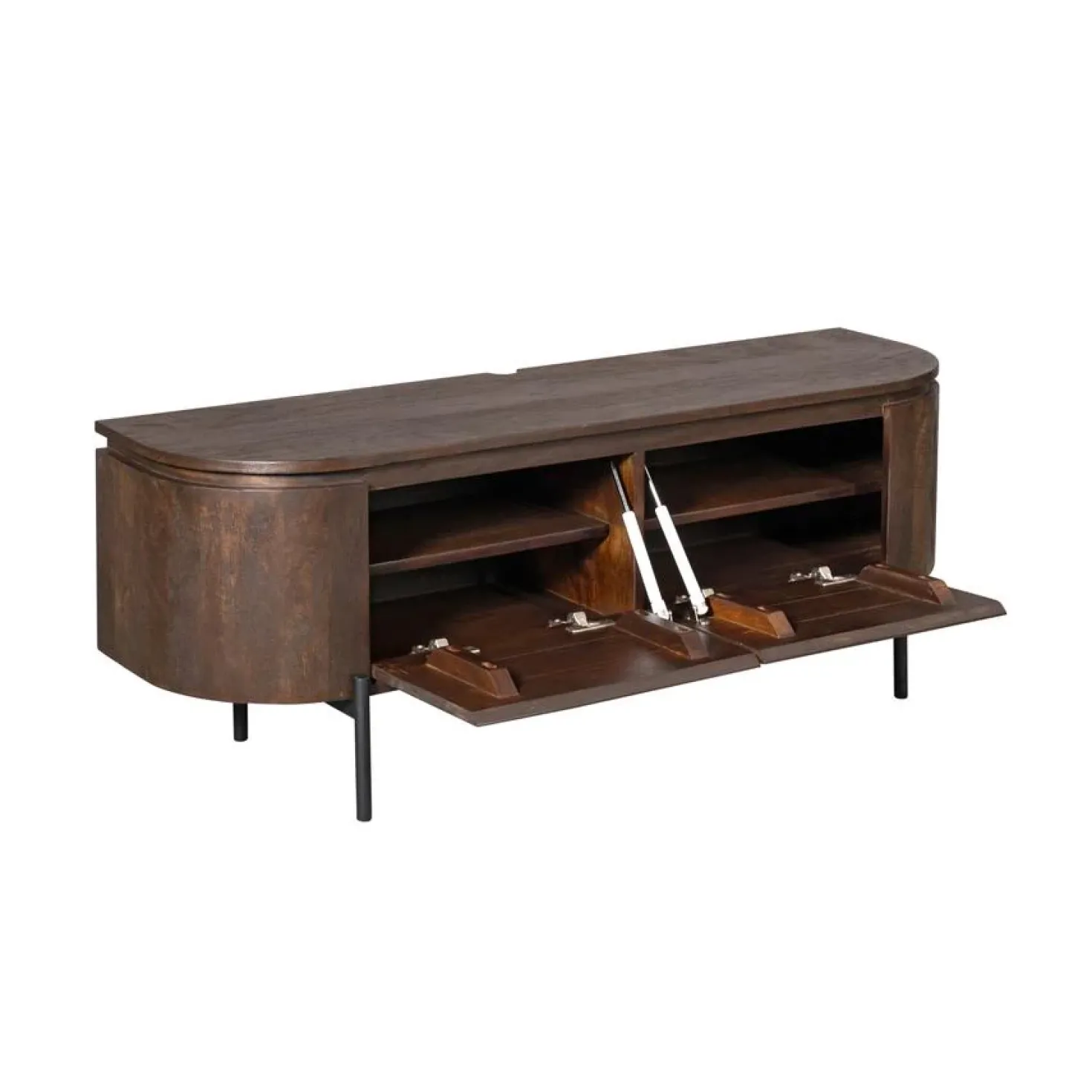 Evi Zwevend Tv meubel Walnoot Mangohout 120cm