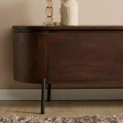 Evi Zwevend Tv meubel Walnoot Mangohout 200cm