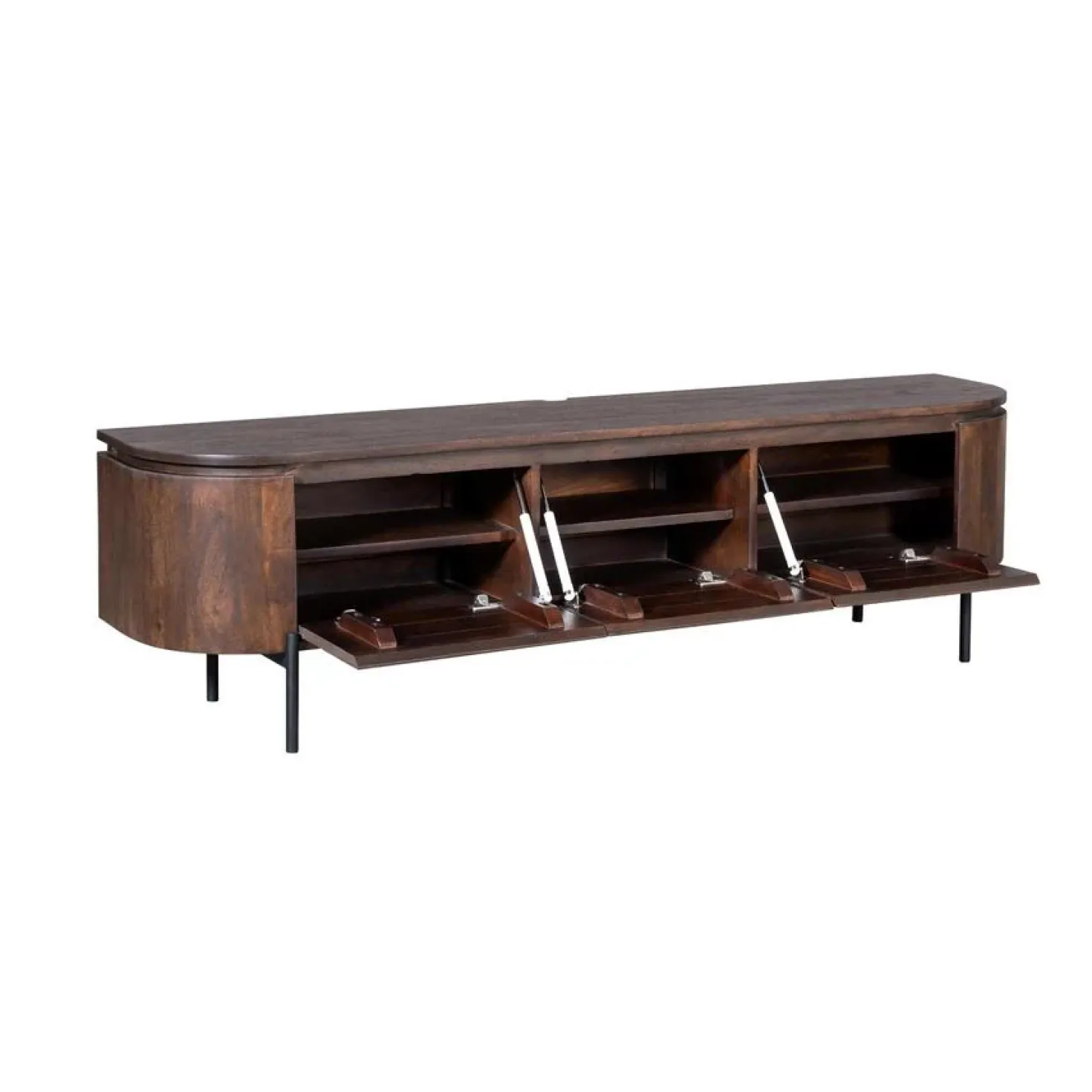 Evi Zwevend Tv meubel Walnoot Mangohout 160cm