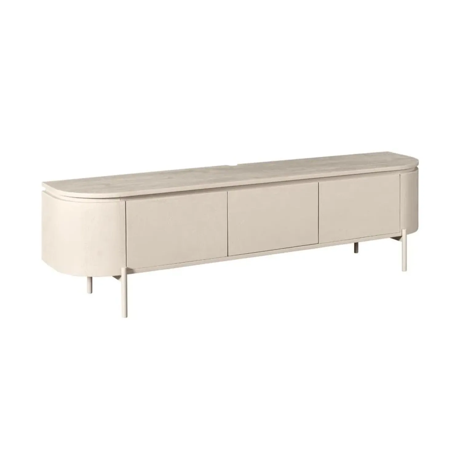 Evi Zwevend Tv meubel Zand Mangohout 160cm