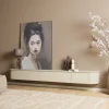 Evi Zwevend Tv meubel Zand Mangohout 280cm