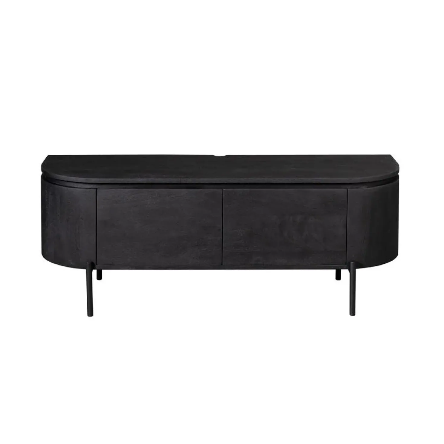 Evi Zwevend Tv meubel Zwart Mangohout 120cm