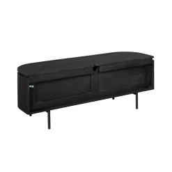 Evi Zwevend Tv meubel Zwart Mangohout 120cm