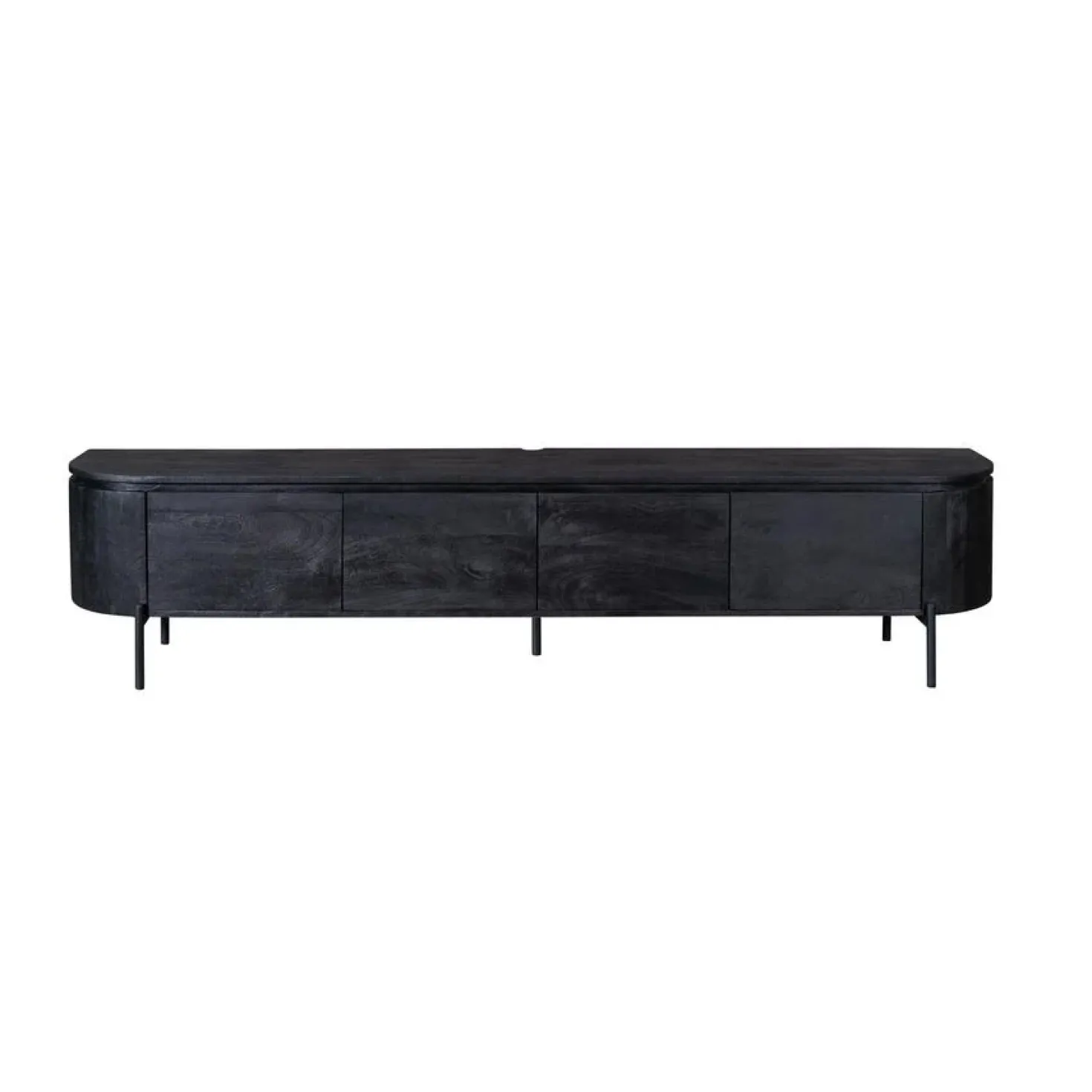 Evi Zwevend Tv meubel Zwart Mangohout 240cm