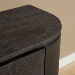 Evi Zwevend Tv meubel Zwart Mangohout 240cm