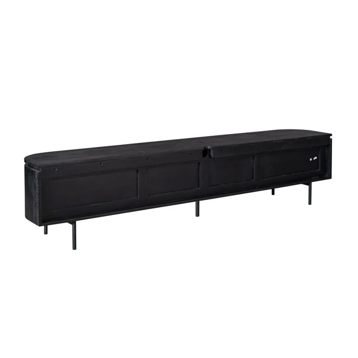 Evi Zwevend Tv meubel Zwart Mangohout 240cm
