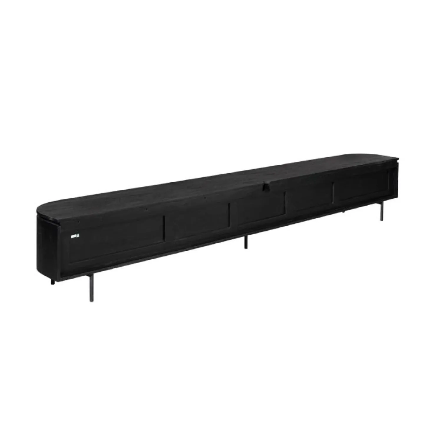 Evi Zwevend Tv meubel Zwart Mangohout 280cm
