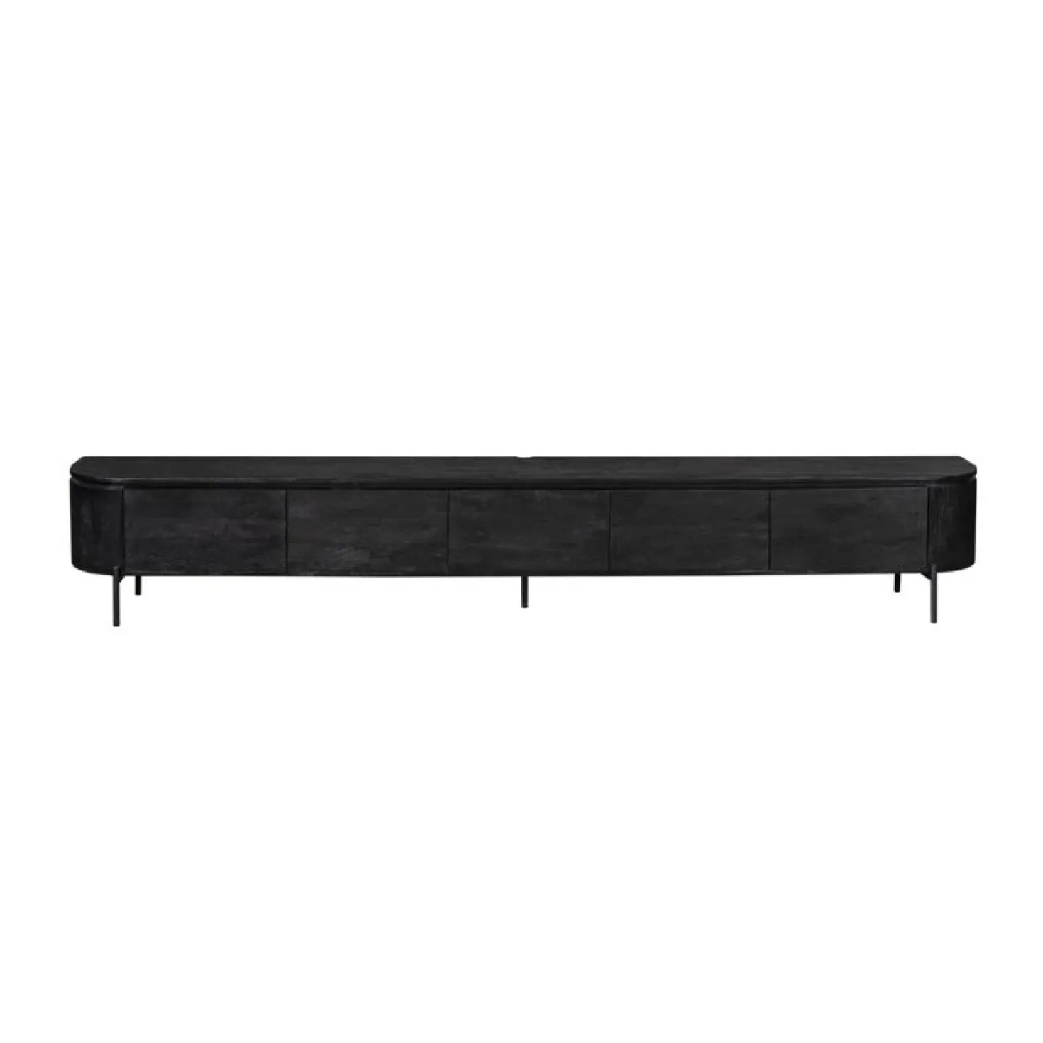 Evi Zwevend Tv meubel Zwart Mangohout 280cm