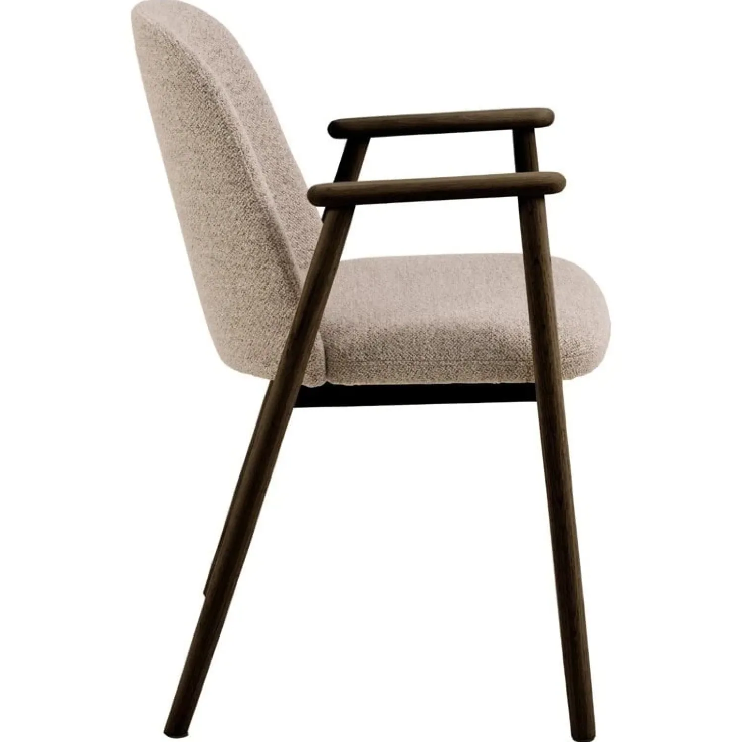 Evron Eetkamerstoel Beige met bruine poten