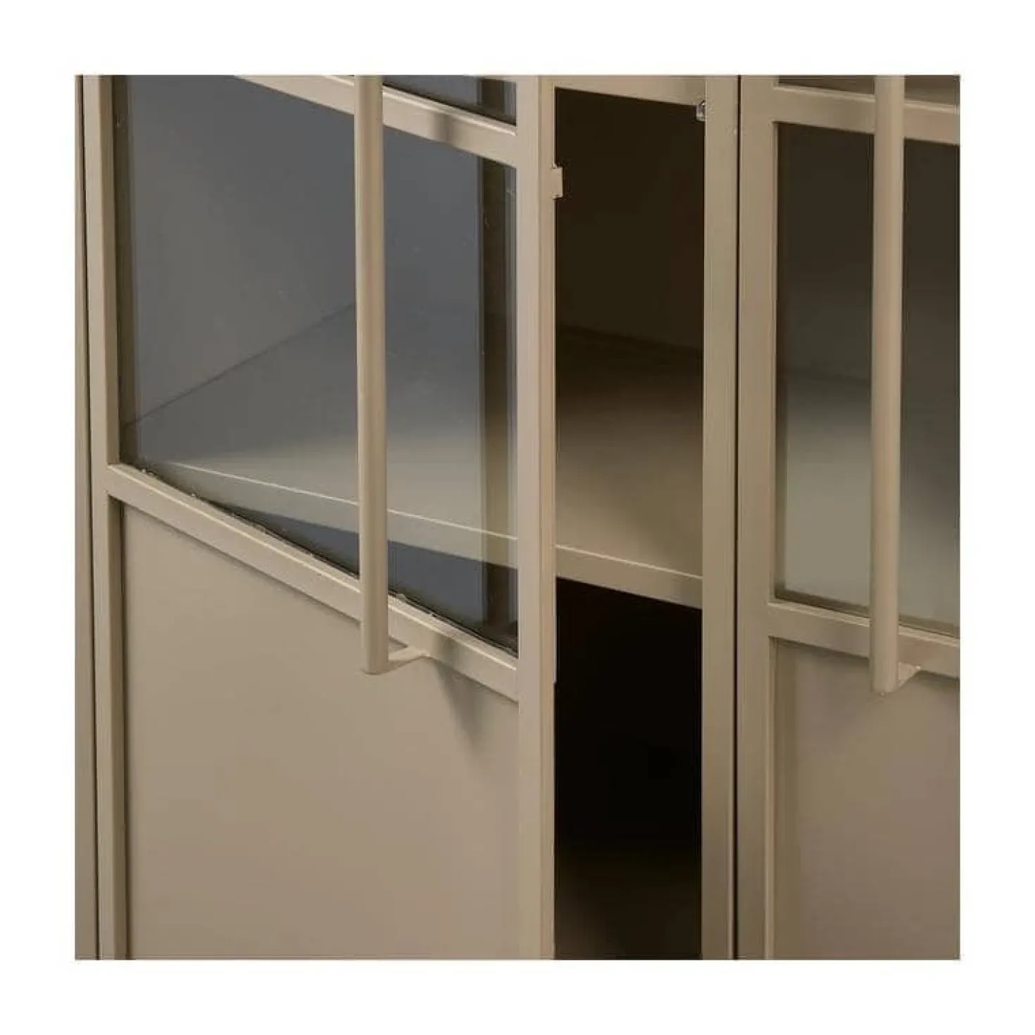 Exhibit Vitrinekast metaal khaki 99 cm
