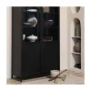 Exhibit Vitrinekast metaal zwart 99 cm
