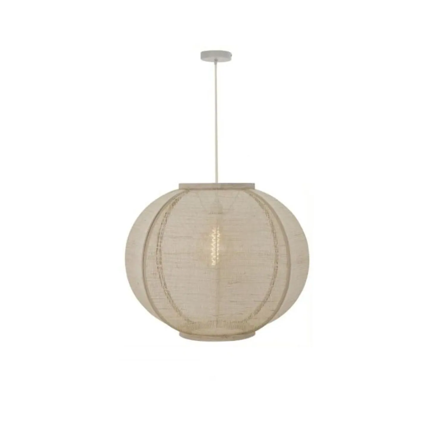 Fabric 1-lichts Hanglamp Zand 48cm