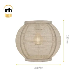 Fabric 1-lichts Plafondlamp Zand 33cm