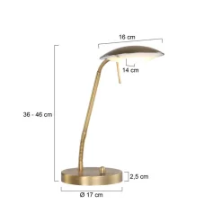 Fargo 1-lichts Bureaulamp Brons