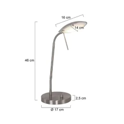 Fargo 1-lichts Bureaulamp Staal