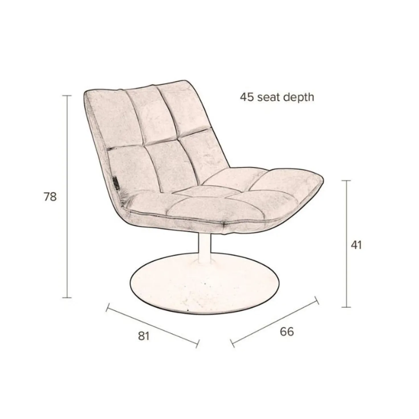 Fauteuil Bar Lichtgrijs