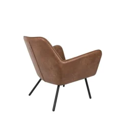 Fauteuil Bon Bruin PU leer