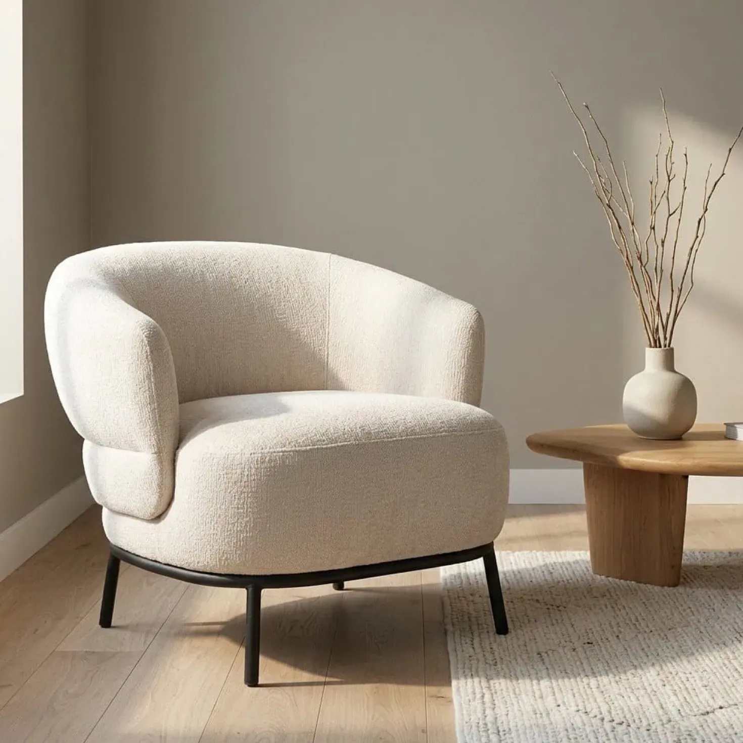 Fauteuil David Beige 84cm