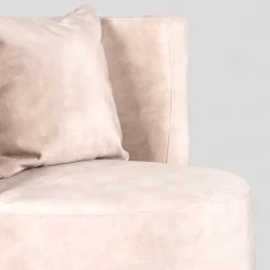 Fauteuil Evy Naturel Velours 65cm