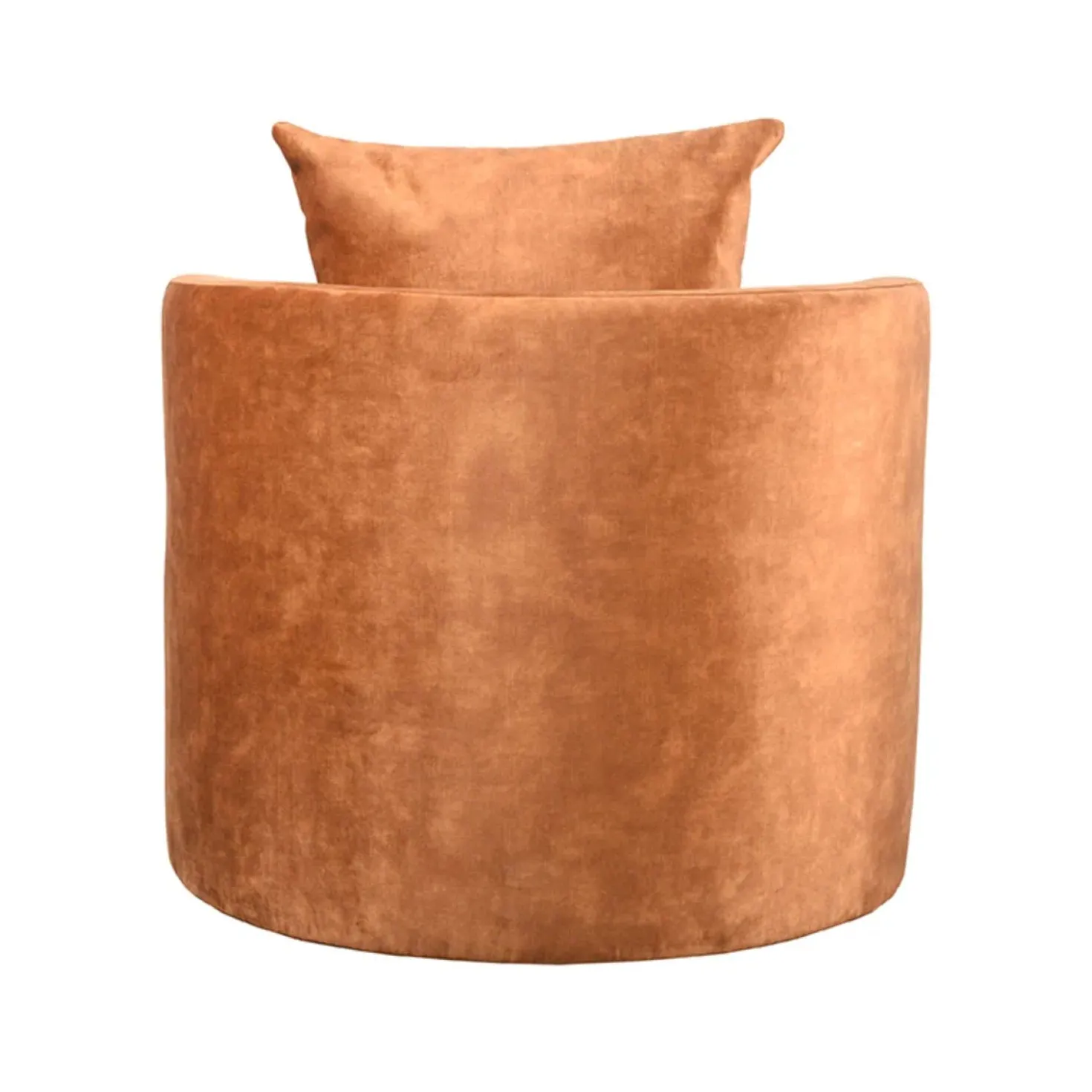 Fauteuil Evy Oker Velours 90cm