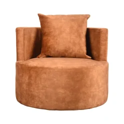 Fauteuil Evy Oker Velours 90cm