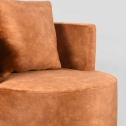 Fauteuil Evy Oker Velours 90cm
