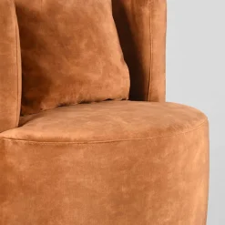 Fauteuil Evy Oker Velours 65cm