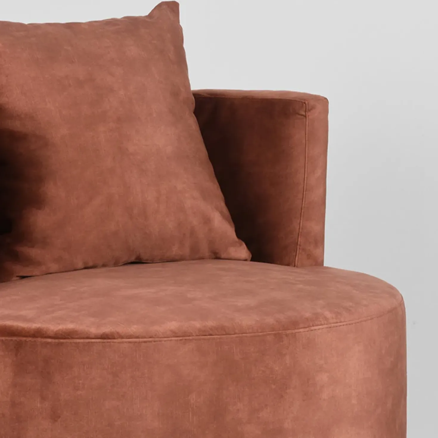 Fauteuil Evy Rust Velours 90cm