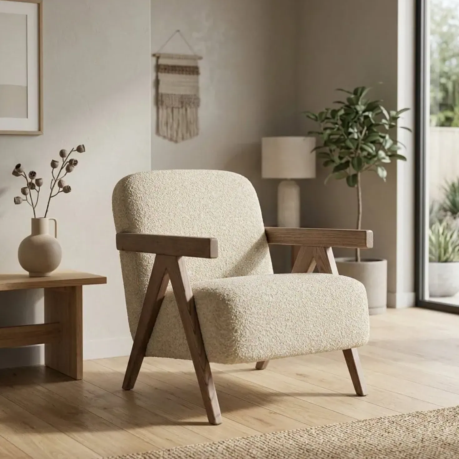 Fauteuil Francis beige