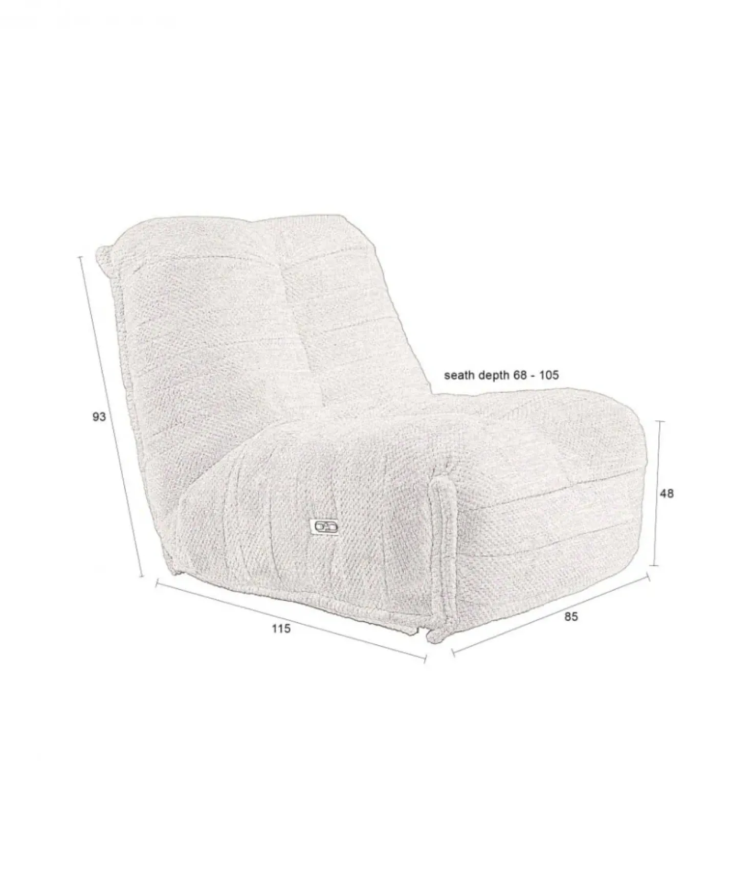 Fauteuil Hamilton Bruin 85cm
