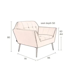 Fauteuil Kate Bouclé Camel 94cm