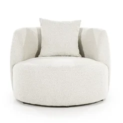 Fauteuil Louis met kussen beige spark