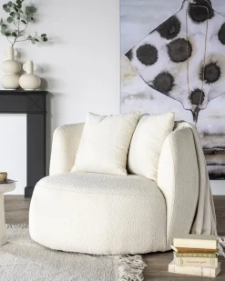 Fauteuil Louis met kussen beige spark