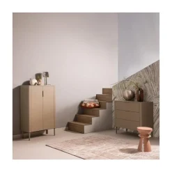 Fedde Bijzettafel metaal oudroze 30cm