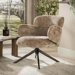 Federico Fauteuil Hoven Champagne-bruin