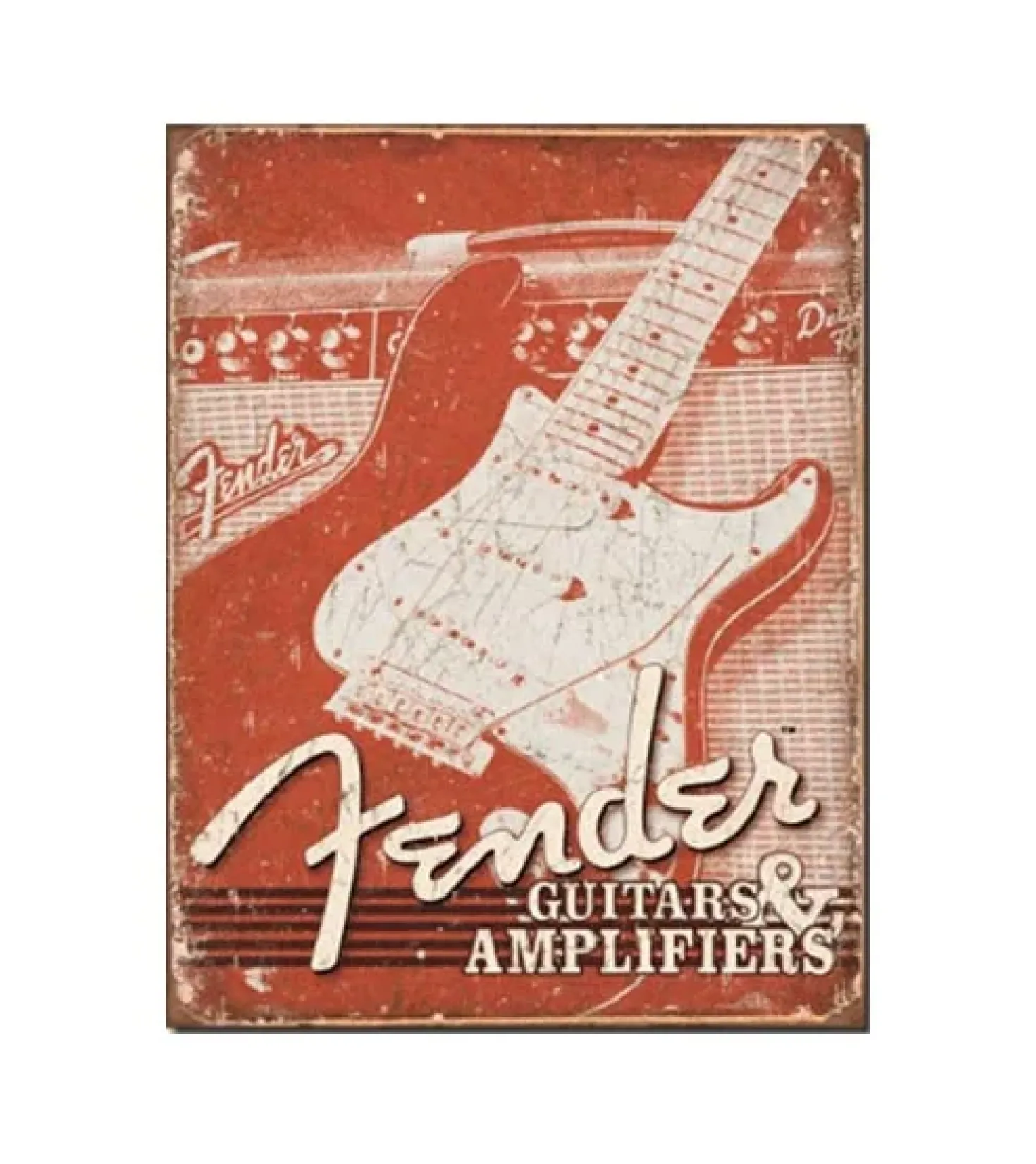 Fender gitaar - metalen bord