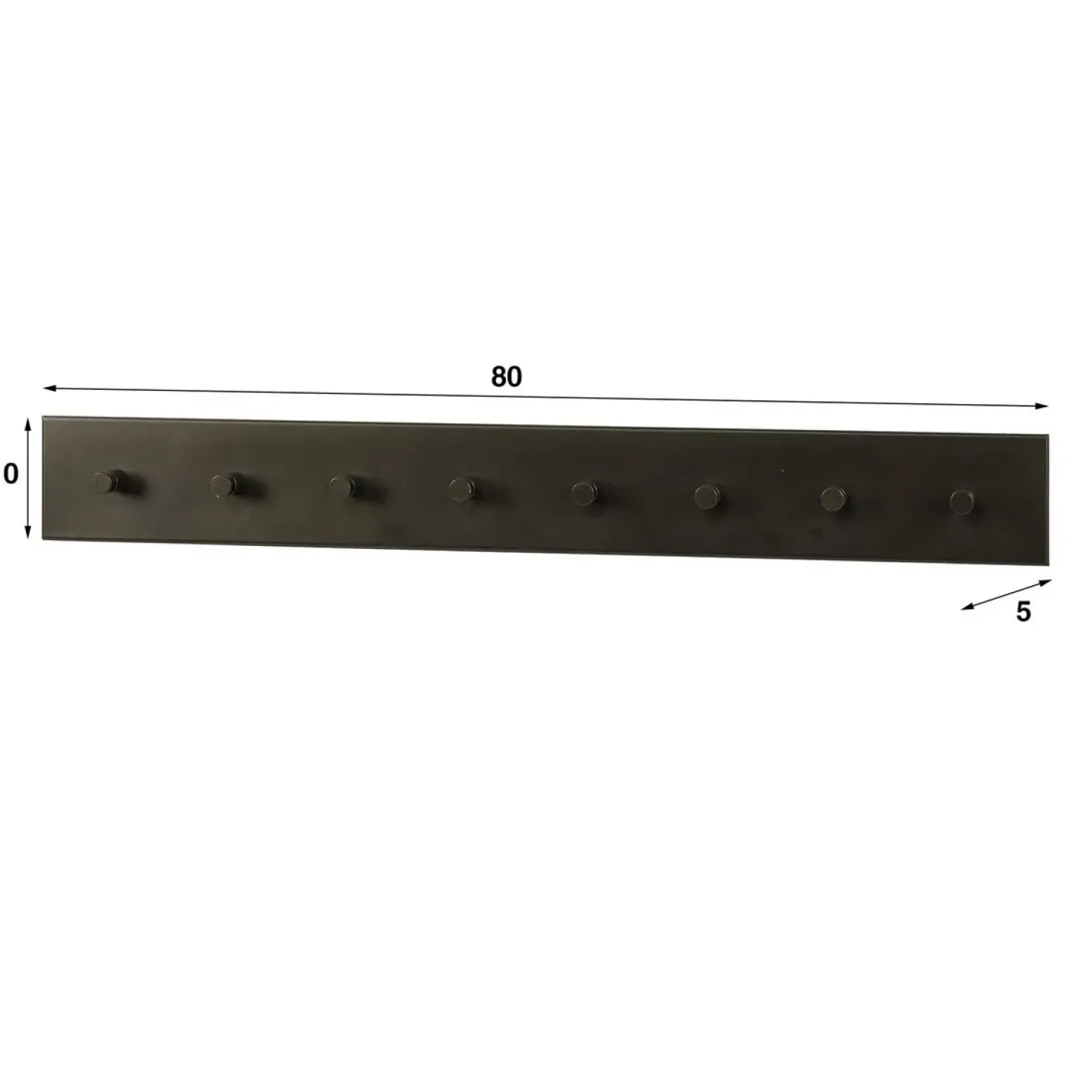 Fenna Kapstok 8 haken Brons 80cm