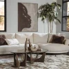 Fermo Salontafel rond mangohout olijfbruin 90cm