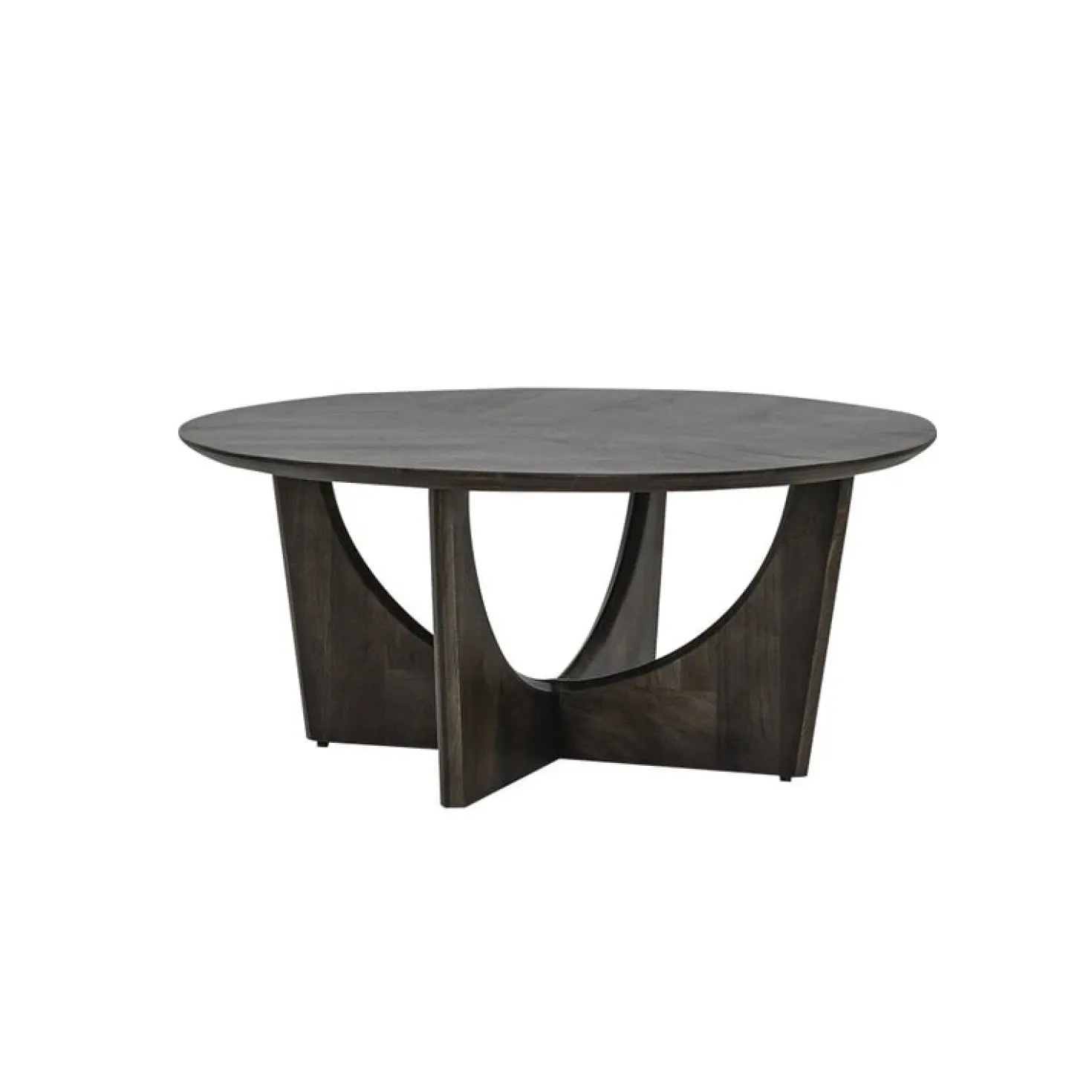 Fermo Salontafel rond mangohout olijfbruin 90cm