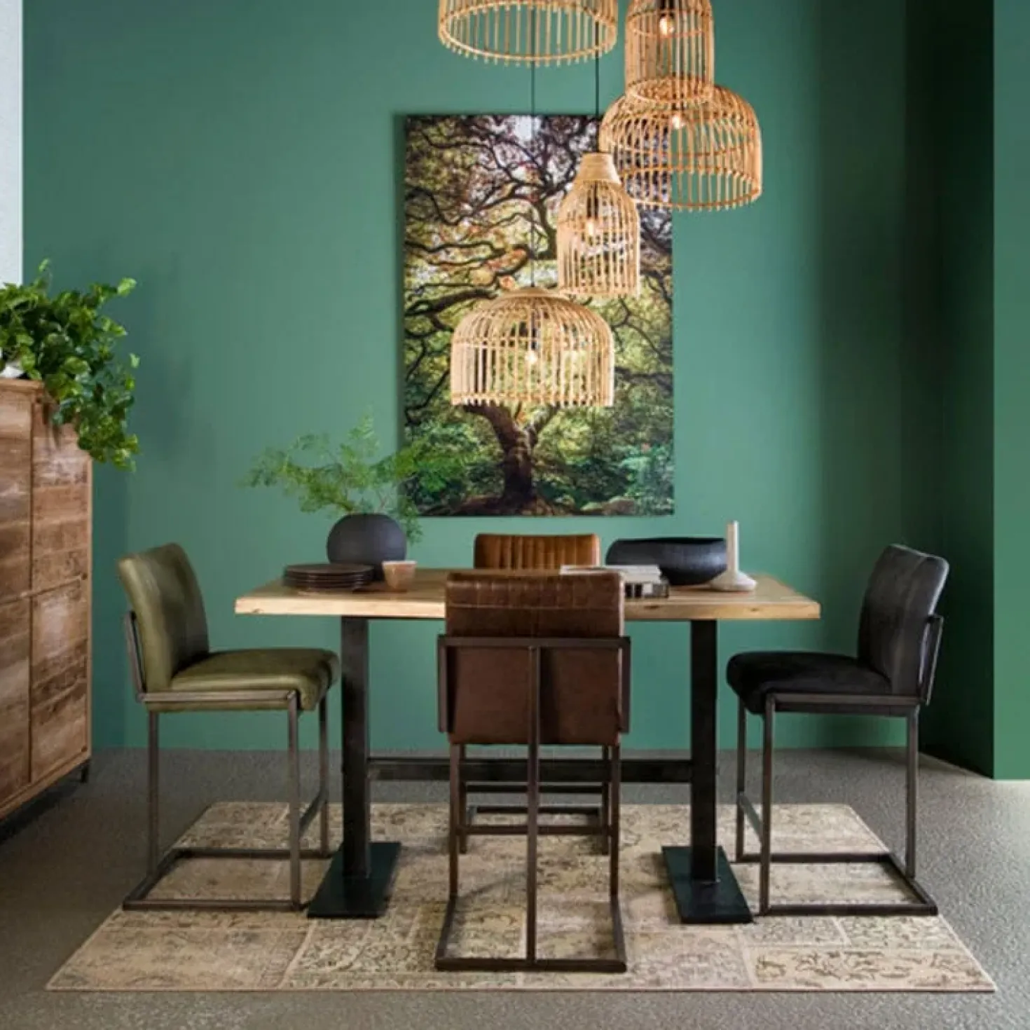 Ferro barstoel Savannah Groen