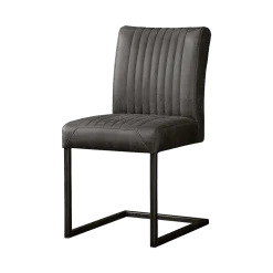 Ferro Eetkamerstoel microvezel antraciet 47cm