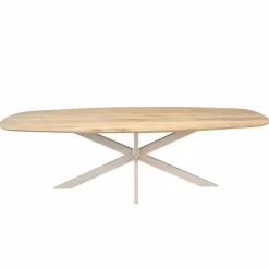 Ferry Eettafel Deens Ovaal Naturel Eiken met zand poot 280 cm