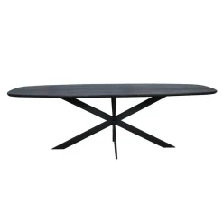 Ferry Eettafel Deens ovaal Zwart Eiken 240cm