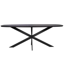 Ferry Eettafel Deens ovaal Zwart Eiken 200cm