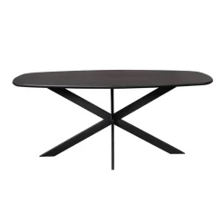 Ferry Eettafel Deens Ovaal Zwart Eiken 180 cm