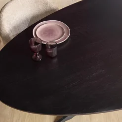 Ferry Eettafel Ovaal Zwart Eiken 180 cm