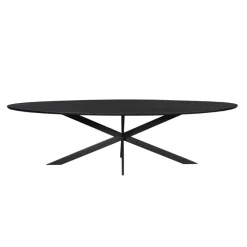 Ferry Eettafel Ovaal Zwart Eiken 280 cm