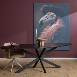 Ferry Eettafel Ovaal Zwart Eiken 280 cm