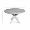 Ferry Eettafel Rond Naturel Eiken met zand poot 150 cm
